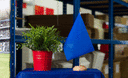 Blaue - Holz Tischflagge 15 x 22 cm