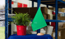 Grüne - Holz Tischflagge 15 x 22 cm