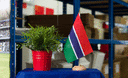 Gambia - Holz Tischflagge 15 x 22 cm