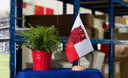 Gibraltar - Holz Tischflagge 15 x 22 cm