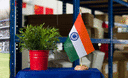 Indien - Holz Tischflagge 15 x 22 cm