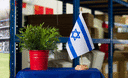 Israel - Drapeau de table 15 x 22 cm, bois