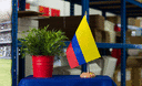 Kolumbien - Holz Tischflagge 15 x 22 cm