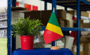 Kongo - Holz Tischflagge 15 x 22 cm