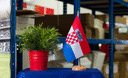 Croatie - Drapeau de table 15 x 22 cm, bois