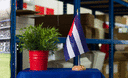 Cuba - Drapeau de table 15 x 22 cm, bois