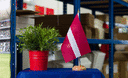 Lettland - Holz Tischflagge 15 x 22 cm