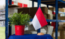 Monaco - Drapeau de table 15 x 22 cm, bois