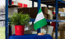 Nigeria Holz Tischflagge 15 x 22 cm