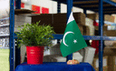 Pakistan - Drapeau de table 15 x 22 cm, bois