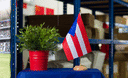 Puerto Rico - Holz Tischflagge 15 x 22 cm
