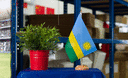 Rwanda - Drapeau de table 15 x 22 cm, bois