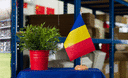 Roumanie - Drapeau de table 15 x 22 cm, bois