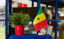 Sénégal - Drapeau de table 15 x 22 cm, bois