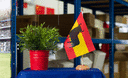 Spanien mit Stier - Holz Tischflagge 15 x 22 cm