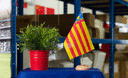 Valencia - Holz Tischflagge 15 x 22 cm