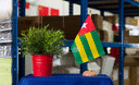 Togo - Holz Tischflagge 15 x 22 cm