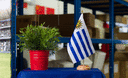Uruguay - Holz Tischflagge 15 x 22 cm
