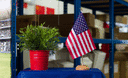 USA - Holz Tischflagge 15 x 22 cm
