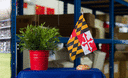 Maryland - Holz Tischflagge 15 x 22 cm