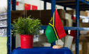 Vanuatu - Holz Tischflagge 15 x 22 cm