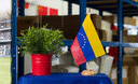 Venezuela 8 Sterne - Holz Tischflagge 15 x 22 cm
