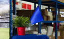 Blaue - Satin Tischflagge 15 x 22 cm