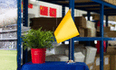 Gelbe - Satin Tischflagge 15 x 22 cm