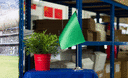 Grüne - Satin Tischflagge 15 x 22 cm