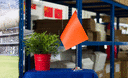 Orange - Satin Tischflagge 15 x 22 cm