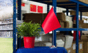 Rote - Satin Tischflagge 15 x 22 cm
