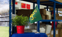 Starry Plough Grün - Satin Tischflagge 15 x 22 cm