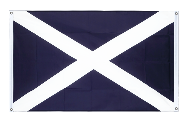 Schottland navy - Bannerfahne 90 x 150 cm, Querformat