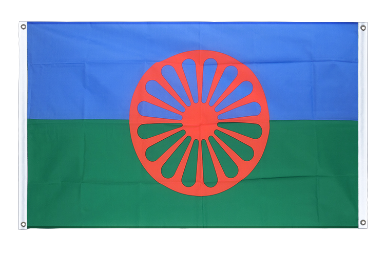 Sinti und Roma - Bannerfahne 90 x 150 cm, Querformat