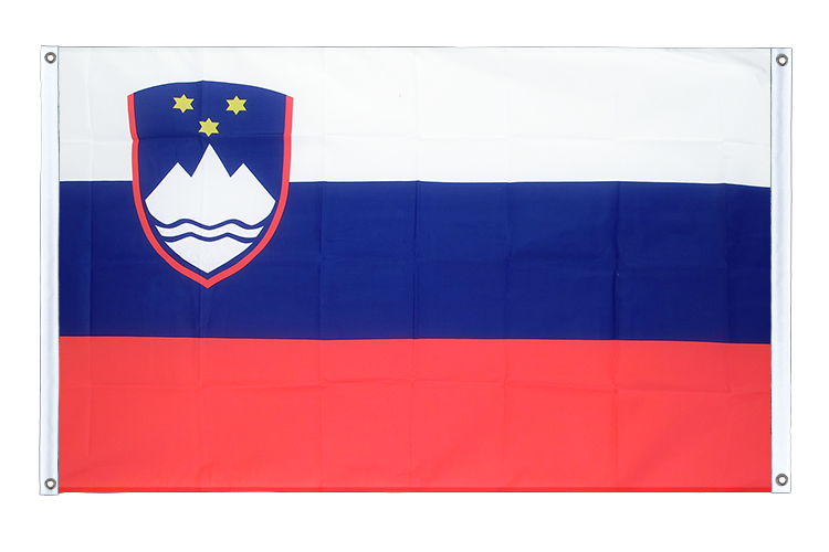 Slowenien Bannerfahne 90 x 150 cm, Querformat