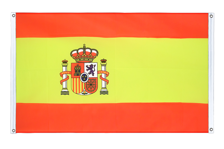Spanien mit Wappen Bannerfahne 90 x 150 cm, Querformat