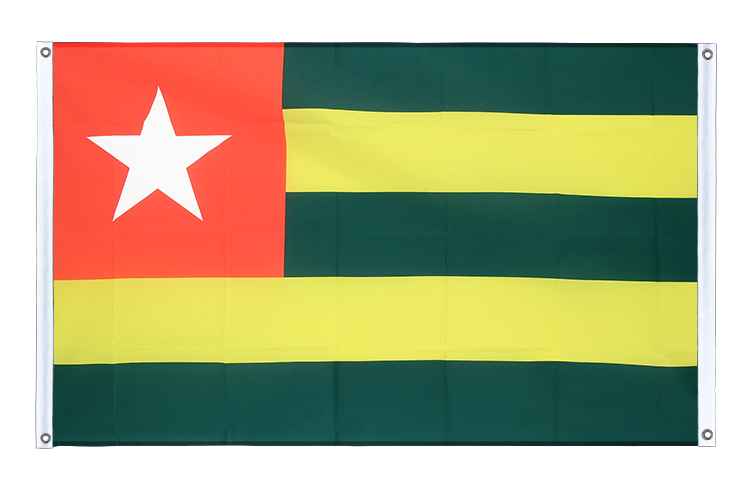 Togo - Bannerfahne 90 x 150 cm, Querformat