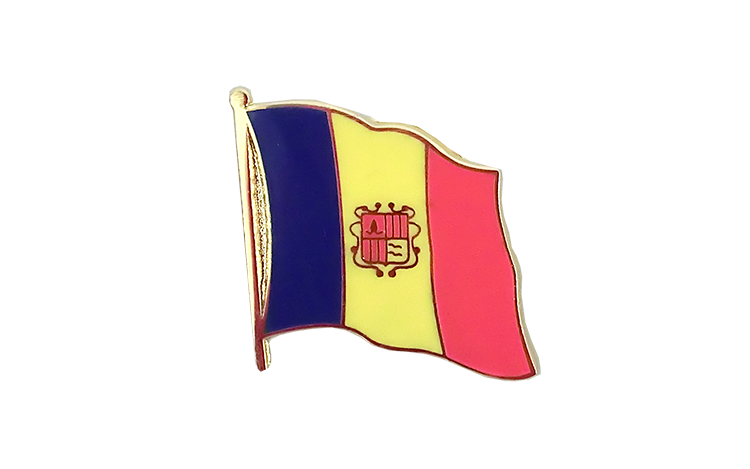 Flaggen Pin Andorra 2 x 2 cm