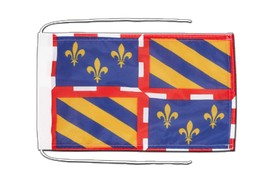 Bourgogne - Drapeau avec cordelettes 20 x 30 cm