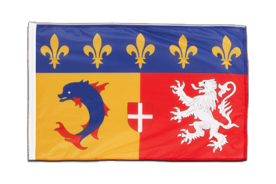 Rhône Alpes Hohlsaum Flagge PRO 60 x 90 cm