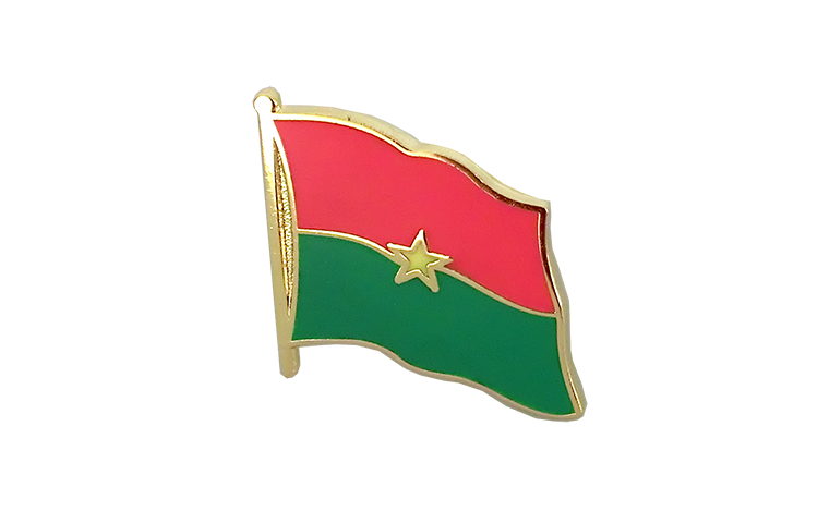Flaggen Pin Burkina Faso 2 x 2 cm