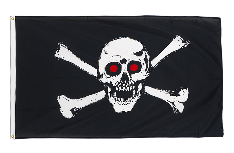 Pirate fâché - Drapeau 90 x 150 cm CV