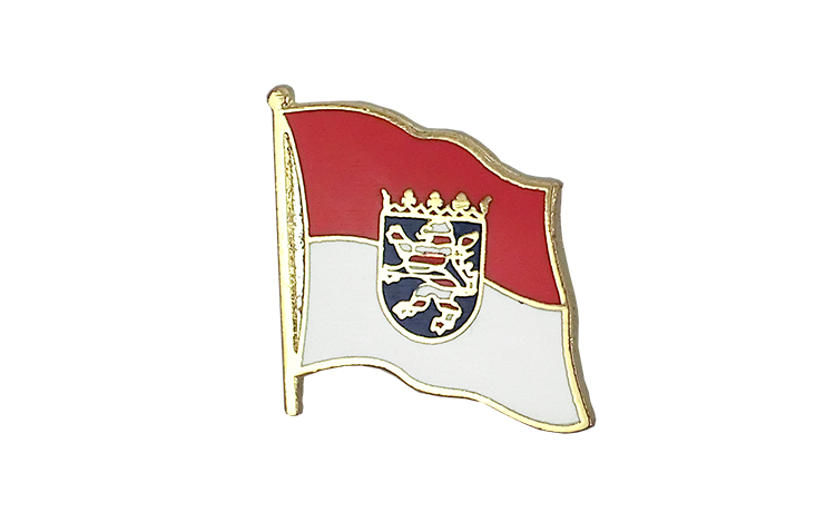 Hessen Flaggen Pin 2 x 2 cm