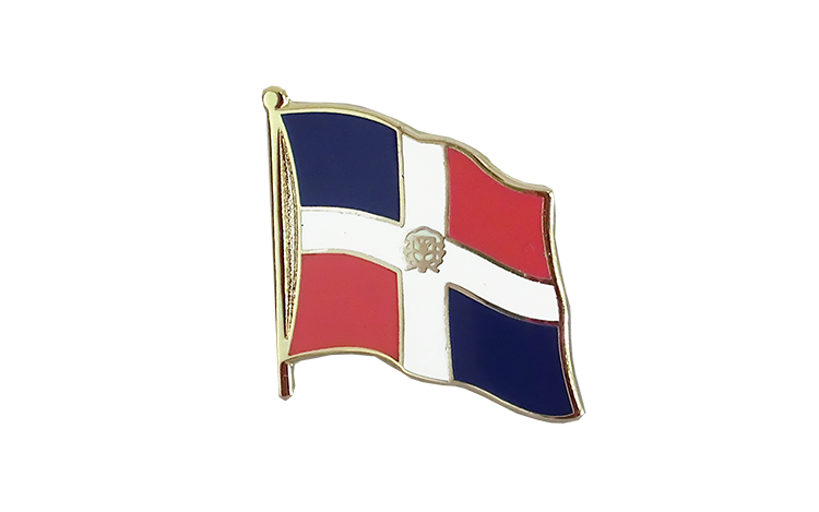 Pin's drapeau République dominicaine 2 x 2 cm