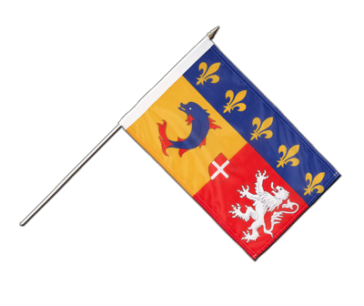 Hand Waving Flag Rhône-Alpes - 12x18" (30 x 45 cm)