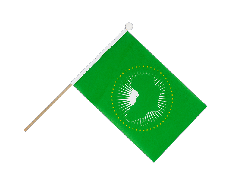 Union Africaine UA - Drapeau sur hampe 15 x 22 cm