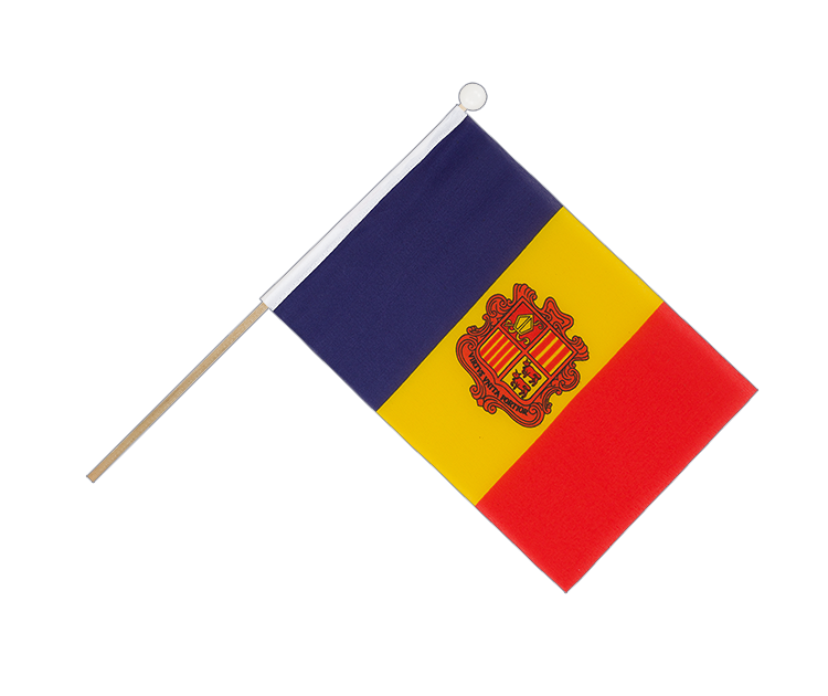 Andorra Stockfähnchen 15 x 22 cm