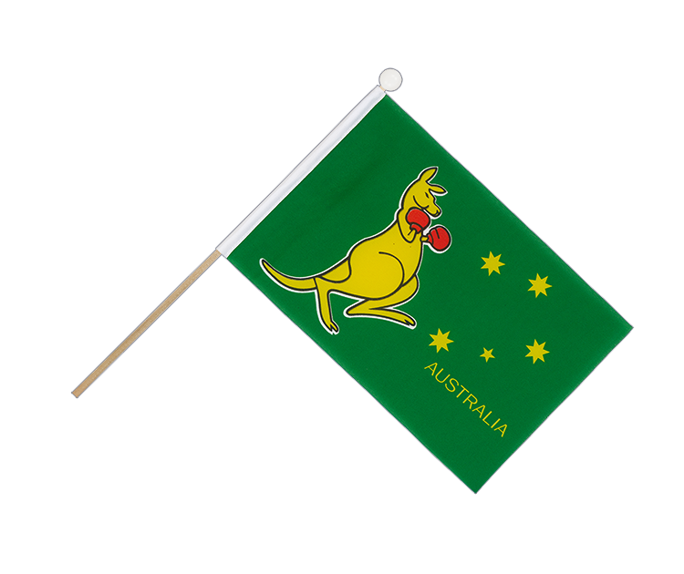 Australia kangaroo - Hand Waving Flag 6x9"