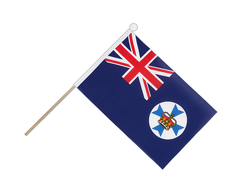 Queensland - Hand Waving Flag 6x9"