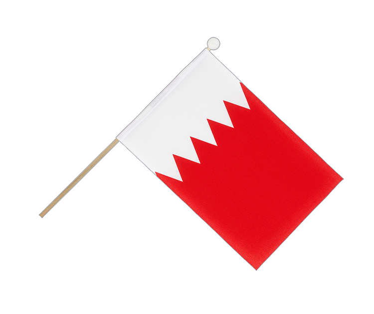 Bahrein - Drapeau sur hampe 15 x 22 cm